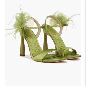 Sam Edelman Leana Flower Strap Heel, Tropical Green, Size 7.5, NWOT